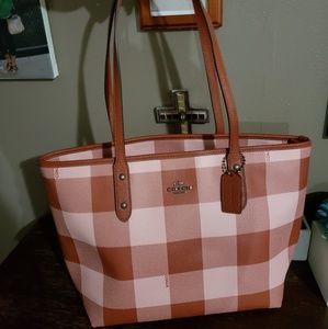 Buffalo plaid Coach purse